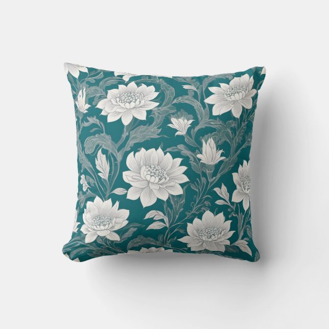 Coussin Design oriental blanc (Recto)