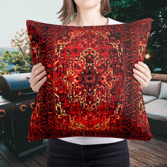 Coussin Design oriental de tapis aux couleurs vives (Créateur téléchargé)