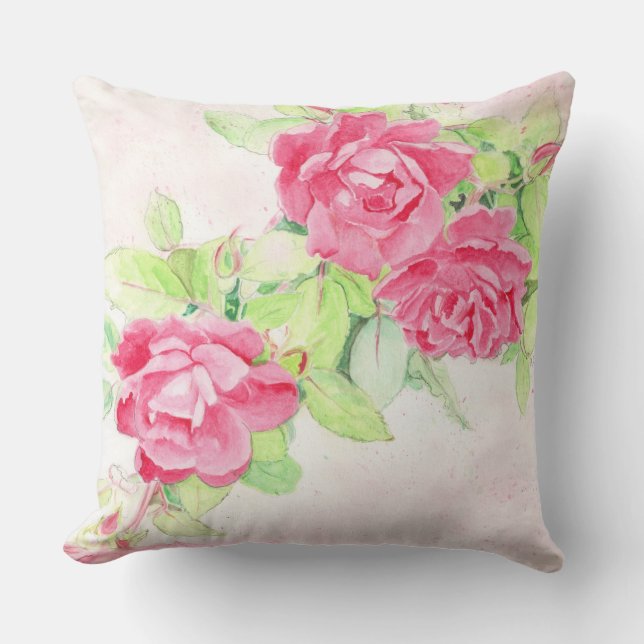Coussin Design Rose Café sur (Recto)