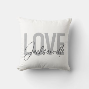 Coussin Design simple, moderne, cool Love Jacksonville