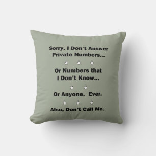 Coussin Désolé je ne réponds pas