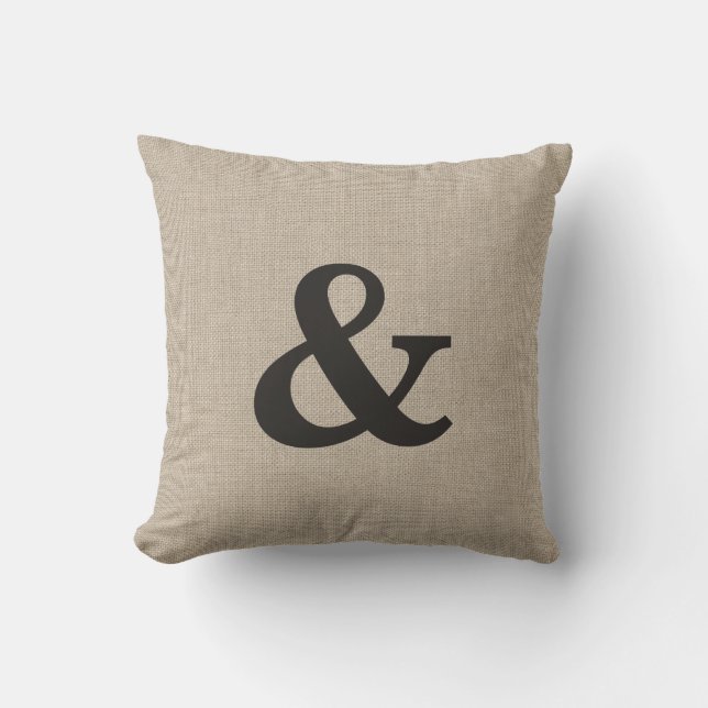 Coussin d'esperluète de toile de jute (Recto)