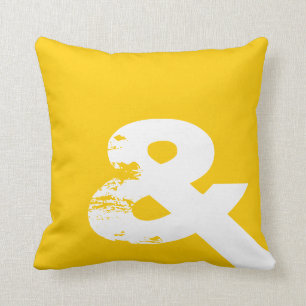 Coussin d'esperluette jaune