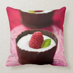 Coussin Dessert blanc de mousse de chocolat