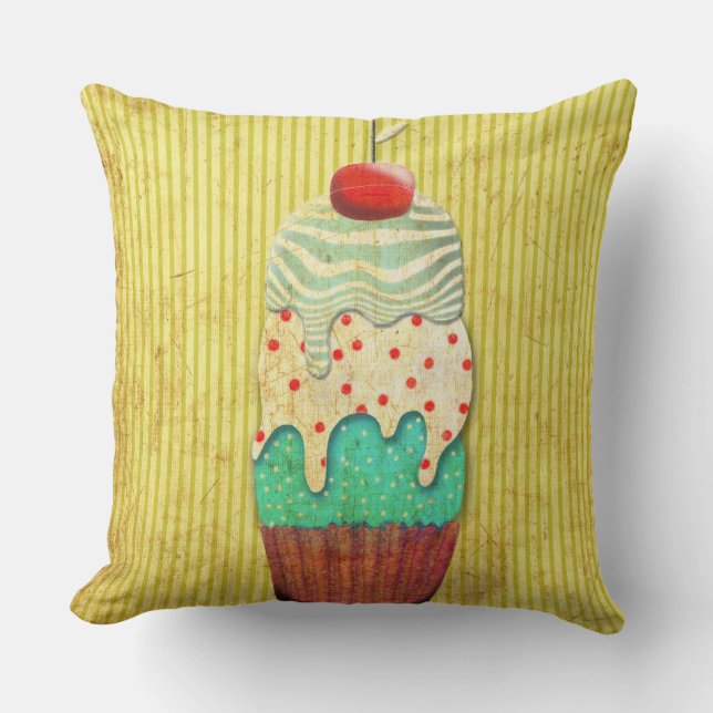 Coussin Dessert Paris Macarons (Recto)