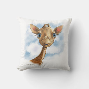 Coussin Dessin animé de bébé girafe mignon
