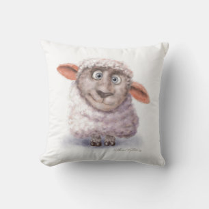 Coussin Dessin animé de mouton en boule de coton