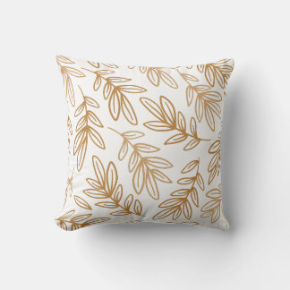 Coussin Dessin au trait botanique de sauge équilibré