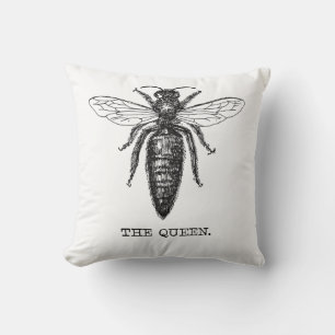 Coussin Dessin classique de l'illustration de Queen Bee