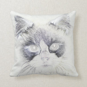 Coussin Dessin crayon de chat