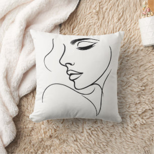 Coussin Dessin de ligne face