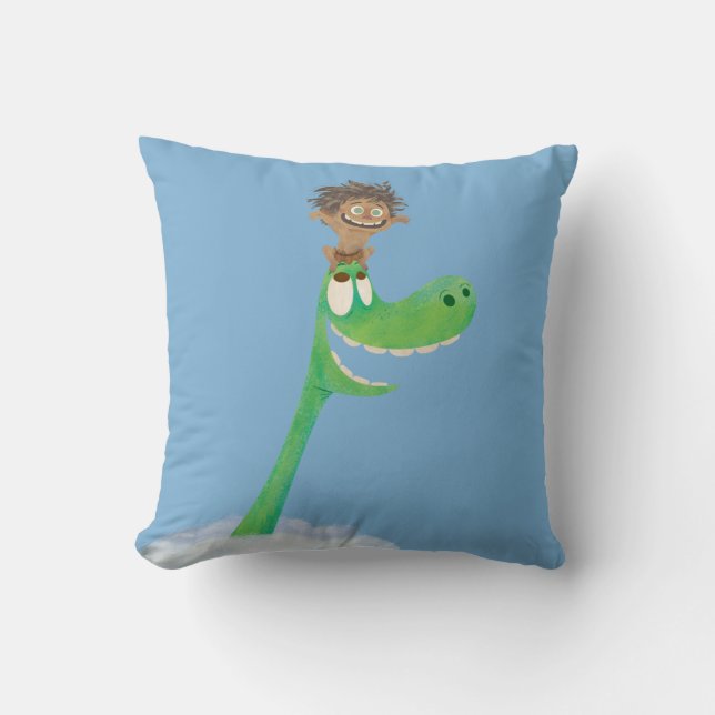Coussin Dessin de Spot et Arlo dans les nuages (Recto)