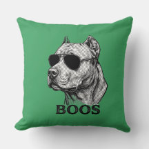 Dessin de tatouage à l'encre de Pitbull BOOS avec 