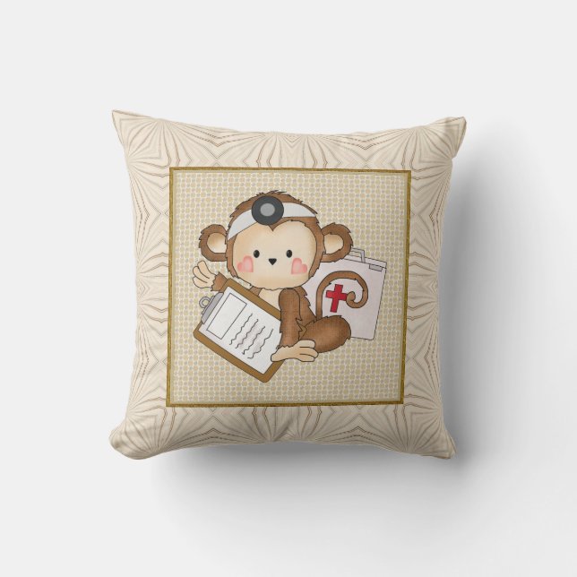Coussin Dessin-dessinateur Monkey Fun Pillow (Recto)