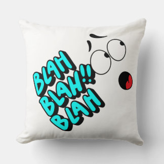 Coussin Dessin drôle d'yeux de dessin animé Blah Blah Blah