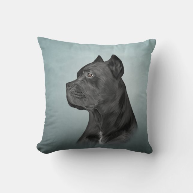 Coussin Dessin du chien Cavalier le roi Charles Spaniel (Recto)