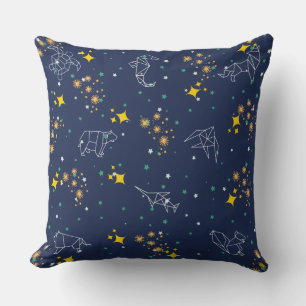 Coussin Dessin élégant animaux ciel bleu enfants