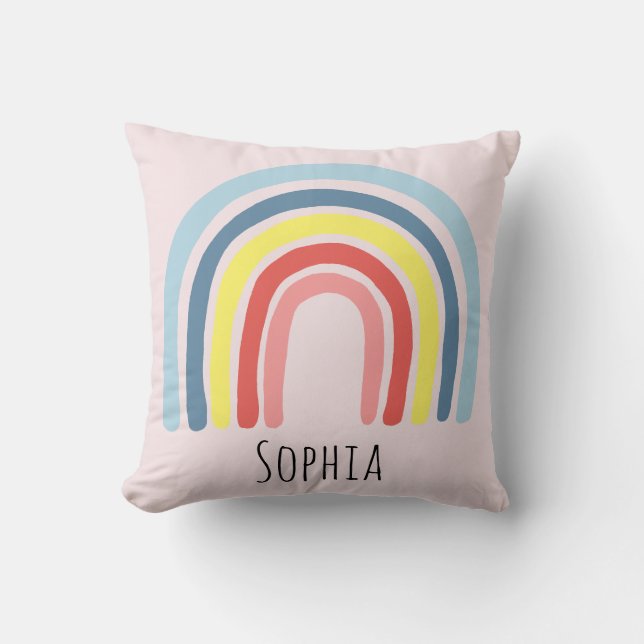 Coussin Dessin et nom d'enfant de filles jote Whimsical Ra (Recto)
