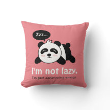 Dessin humoristique d'un mignon panda endormi