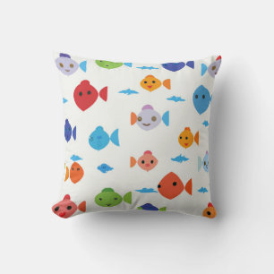Coussin dessin humoristique sur le poisson