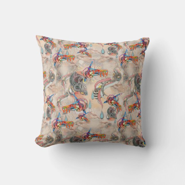 Coussin Dessin mental art-analogique (Recto)
