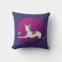 Dessin Podenco Chien rose Art Déco