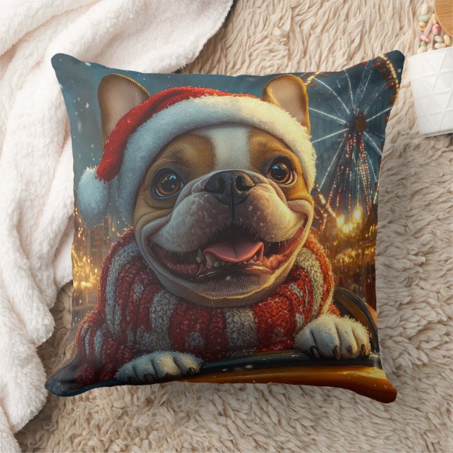 Coussin Dessous de verre à rouleaux de chien de boîte Noël (Couverture)