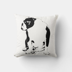 Coussin "dessus graphique bulldog", "couche facile d'hiver