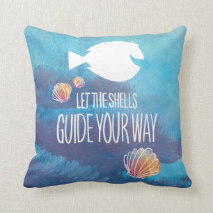 Coussin Destin  Laissez les coquilles guider votre chemin