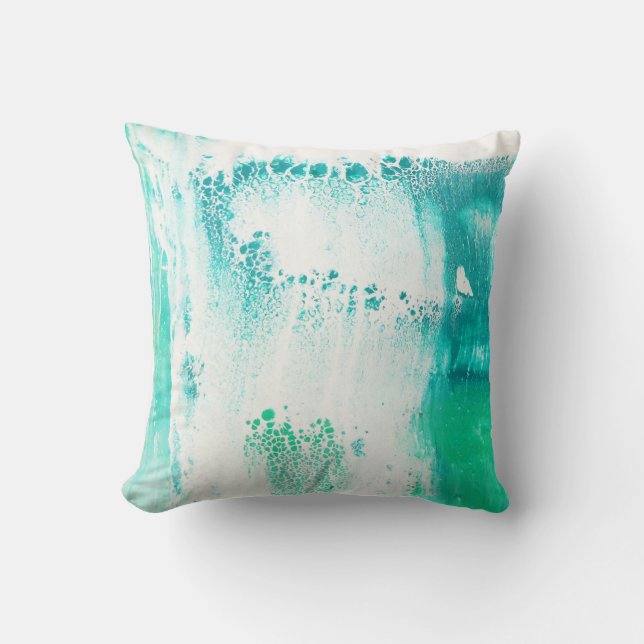 Coussin Détails Abstraits verts (Recto)