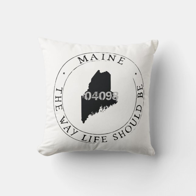 Coussin d'état du code postal du Maine La façon do (Recto)