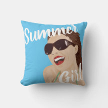 Coussin d'été pour fille