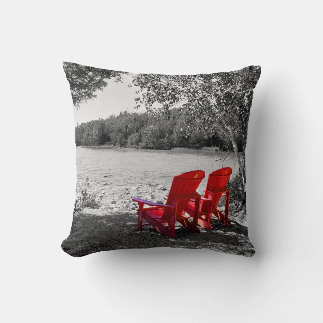 Coussin Détendez-vous au bord du lac... (Recto)