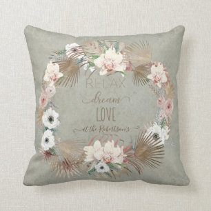 Coussin Détendez-vous et rêvez de vous délasser sur la 