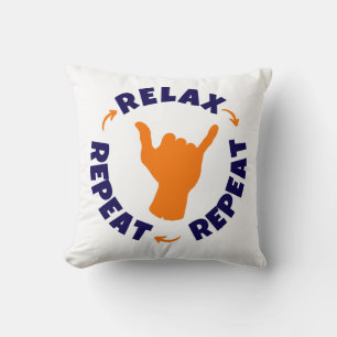 Coussin Détendez-vous. Recommencer. Recommencer.