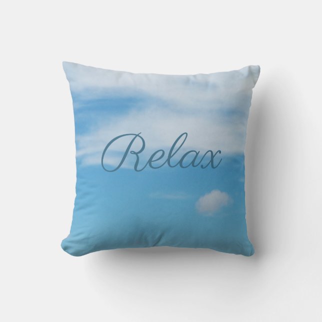 Coussin Détente Ciel bleu personnalisé (Recto)