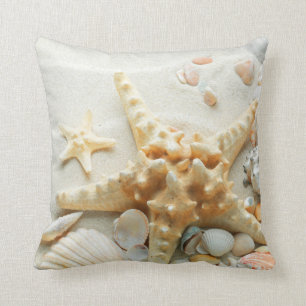 COUSSIN D'ÉTOILES DE MER ET DE COQUILLAGES