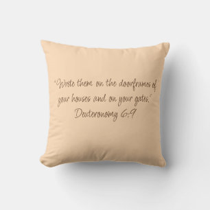 Coussin Deutéronome 6:9 Écriture Biblique Foi Basée