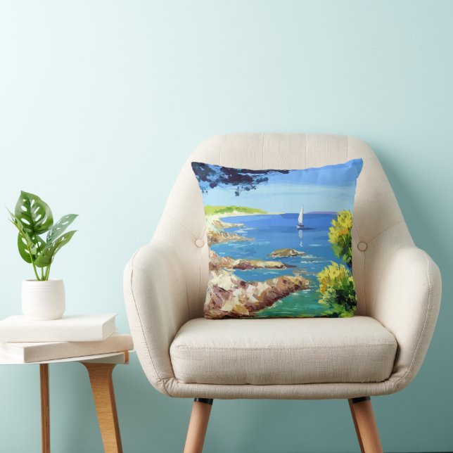 Coussin Deux Belles Illustrations De Phare Nautique T (Chaise)
