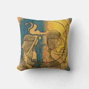 Coussin Deux personnages féminins stylisés Jan Toorop Art 