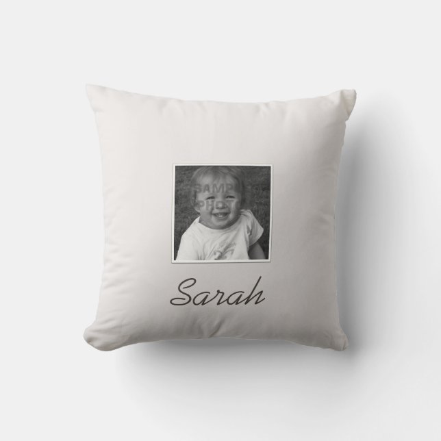 Coussin Deux photos personnelles personnalisées Texte pers (Recto)