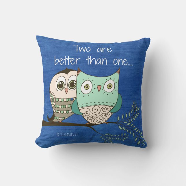 Coussin Deux sont meilleurs qu'un verset bible avec des hi (Recto)