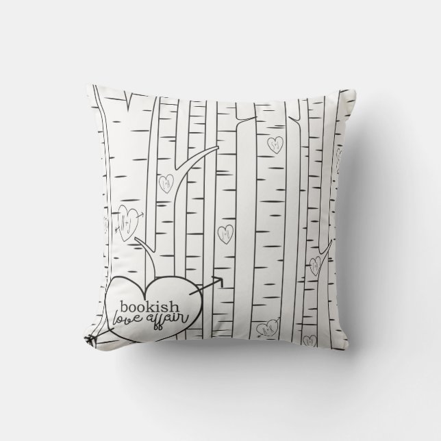 Coussin Deux tonalités Bookish Lookish Affair Jeu d'oreill (Recto)