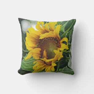 Coussin Deux tournesols à deux côtés
