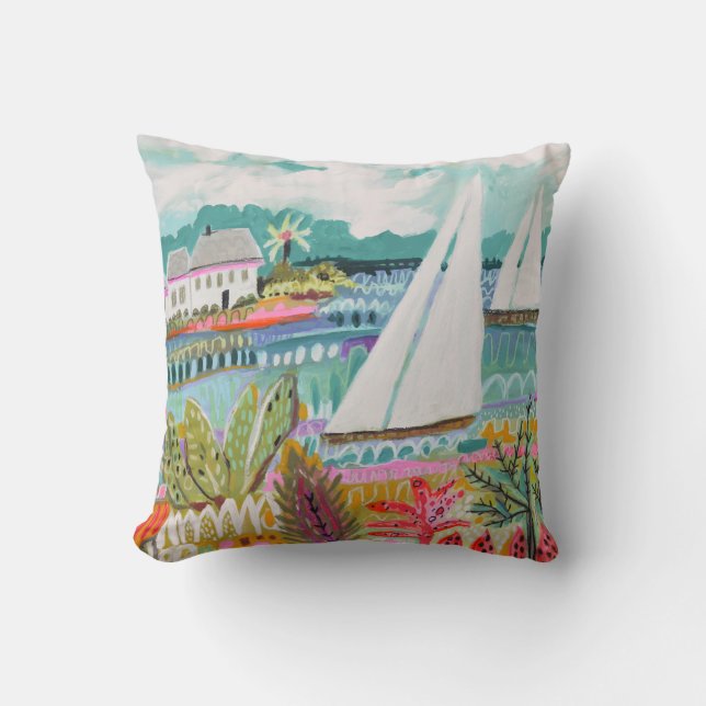 Coussin Deux voiliers (Recto)