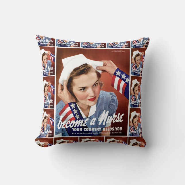 Coussin Devenez Infirmière (Recto)