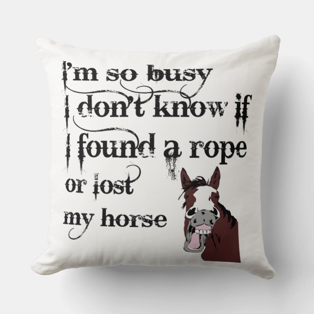 Coussin Devis de stress du propriétaire du cheval occupé D (Recto)