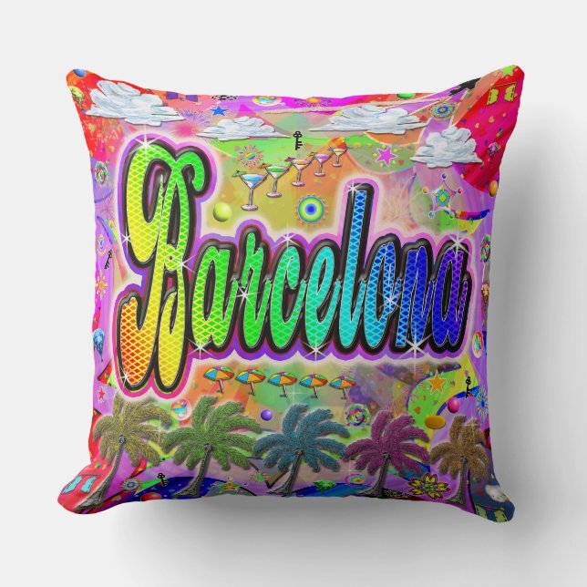 Coussin d'Express de Barcelone Vista (Recto)