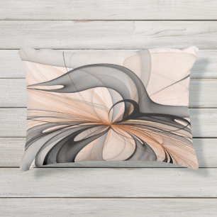 Coussin D'extérieur Abstrait Anthracite Grey Sienna Art moderne fracta