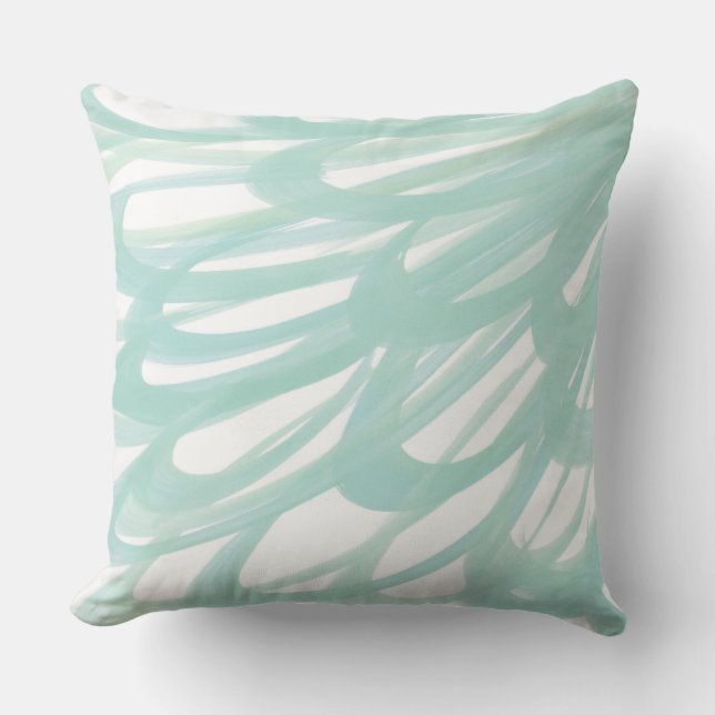 Coussin D'extérieur "Abstrait des pétales de menthe (Recto)